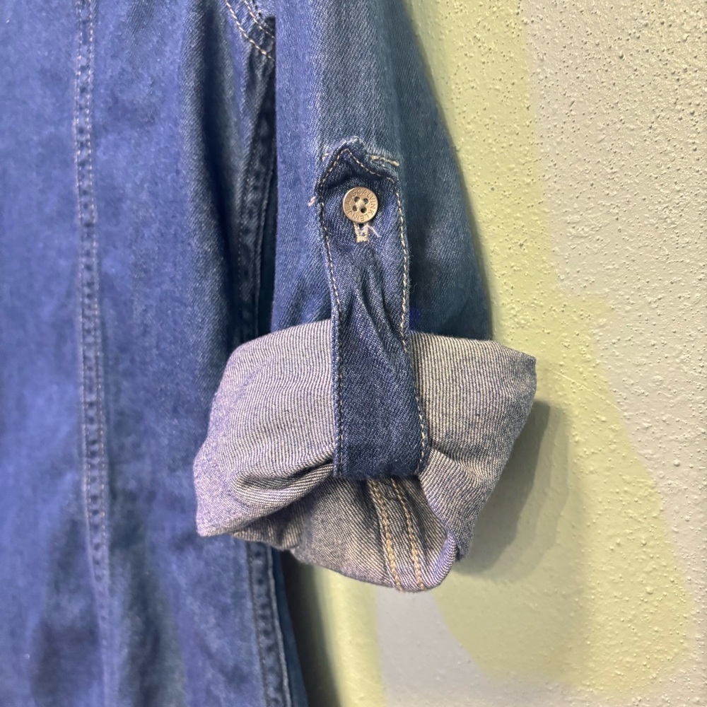 Calvin Klein Jeans Girls’ Blue Denim Button Down Shirt Dress Size M (8/10)​ - Picture 8 of 10